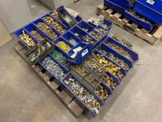 Pallet of Asst. Terminal Connectors, Cotter, Pins, Hose Clamps, Brass Fittings, etc.