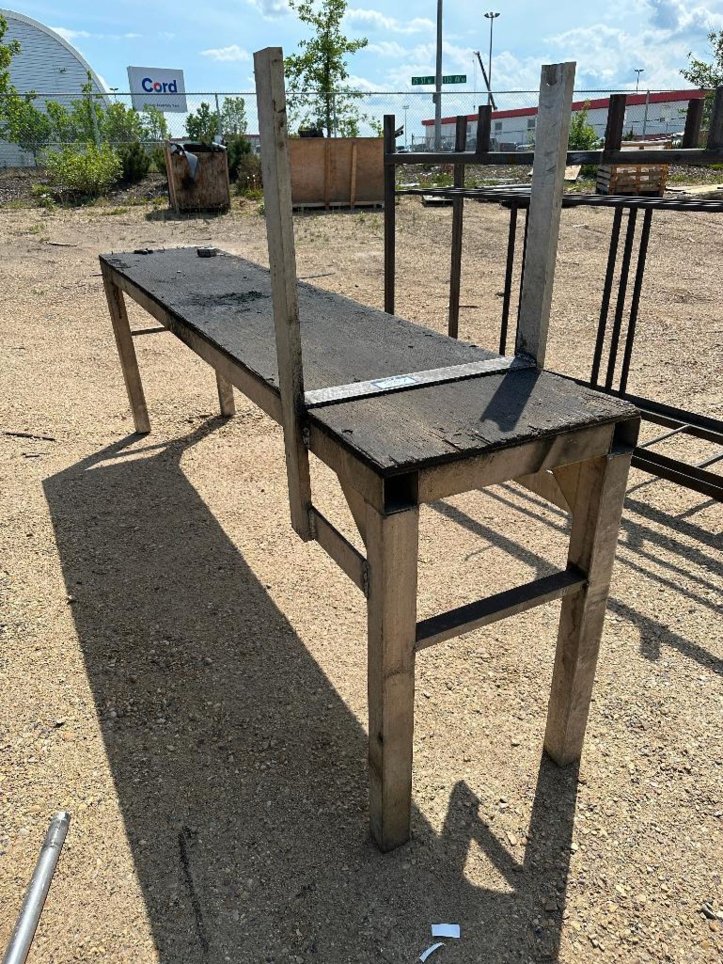 24” X 10’ Steel Bench w/ Wood Top