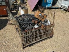 Crate of Asst. Wire, Connectors, Plugs, etc.