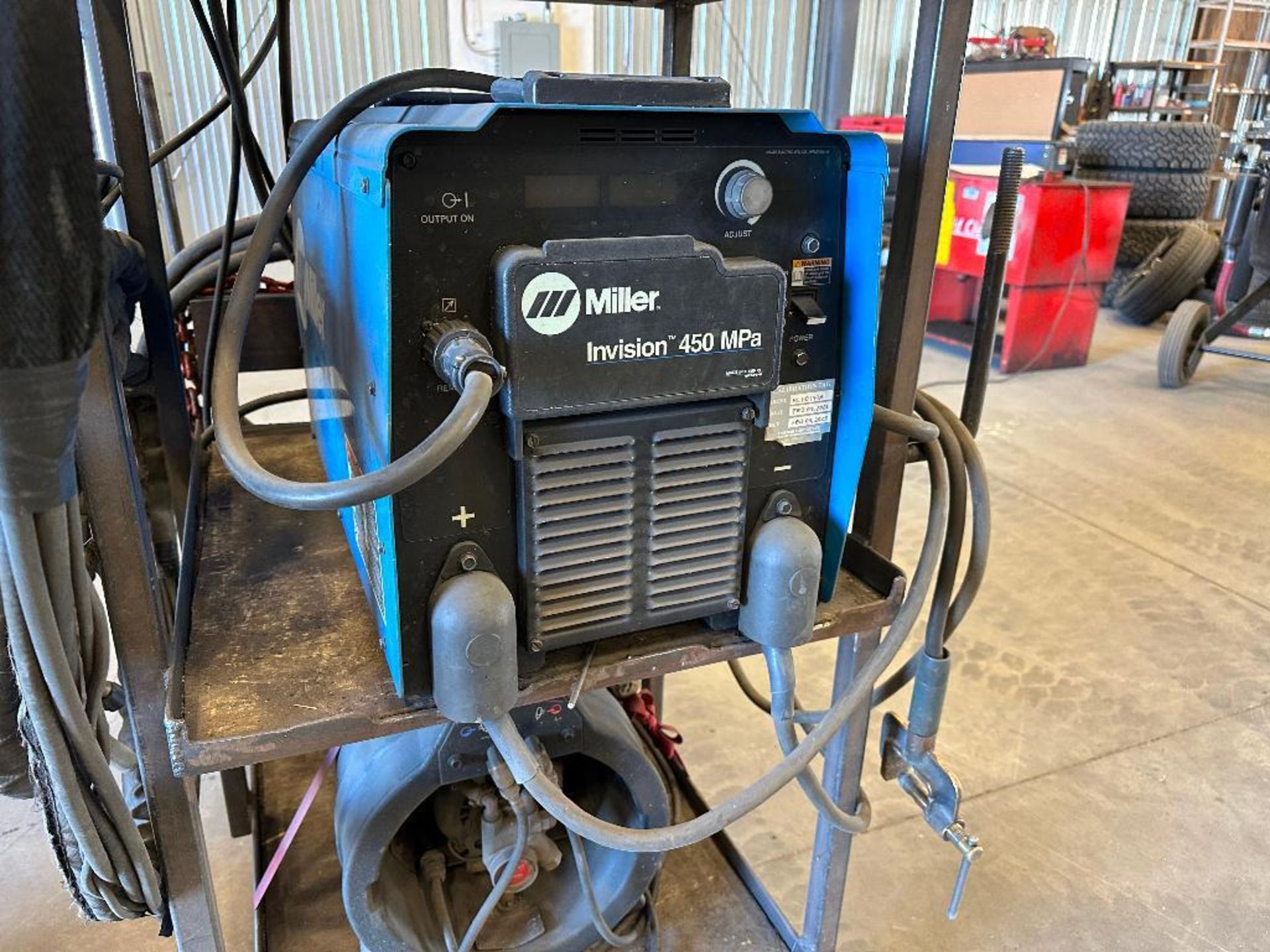 Lot of Miller Invision 450 MPa Welder, Miller XR Control Extended Reach Wire Feeder, Miller Pistol, - Image 4 of 13