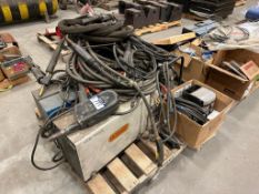 Pallet of Asst. Welding Parts including Wire Feeders, Welders, Hoses, Spool Gun, Torches, etc.