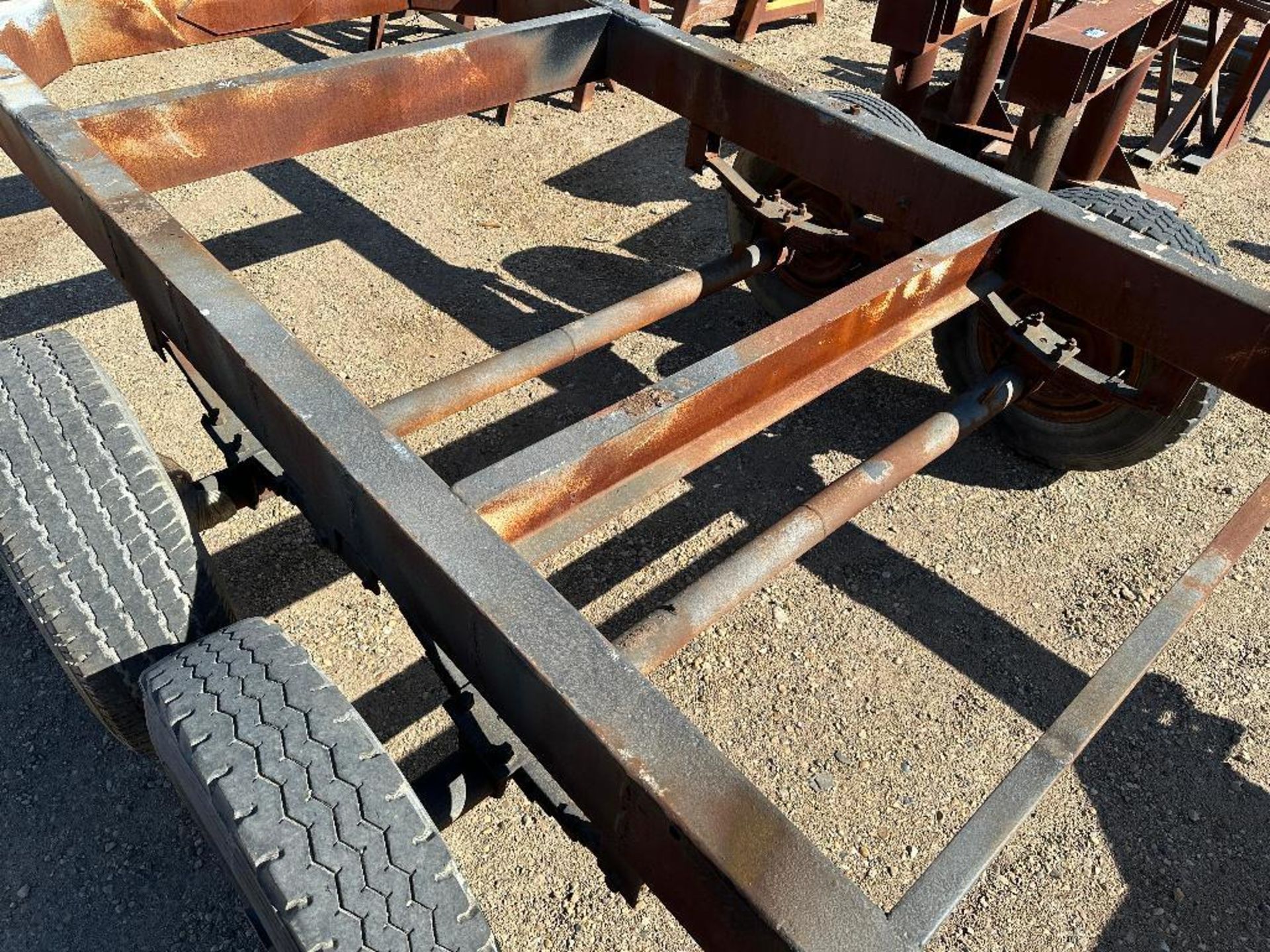 T/A Trailer Frame w/ Pintle Hitch, 14’ x 70” Deck Area, etc. - Image 9 of 9