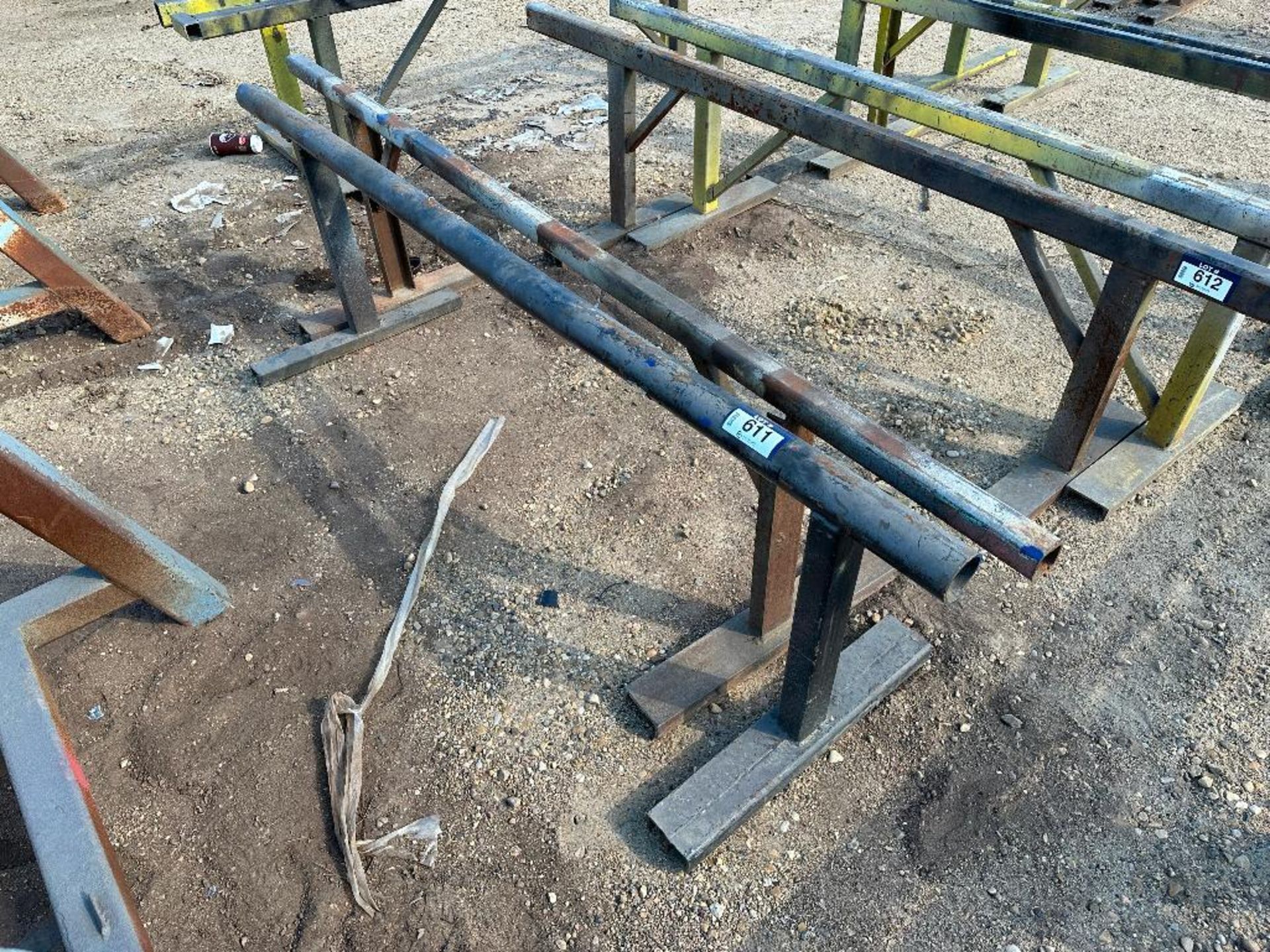 Lot of (1) 90” Pipe Stand and (1) 96” Pipe Stand