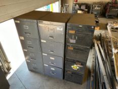 Lot of (3) Asst. 4-Drawer Vertical Filing Cabinets