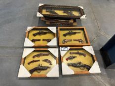 Lot of (7) Asst. Decorative Framed Pirate Guns