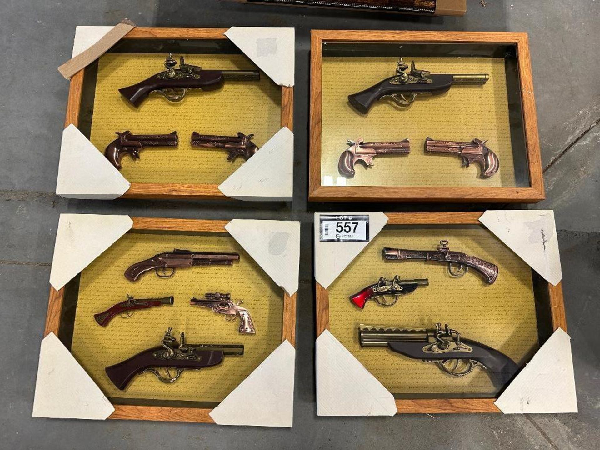 Lot of (7) Asst. Decorative Framed Pirate Guns - Image 3 of 4