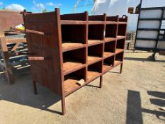 96” x 39” X 67” 12-Compartment Steel Shelf