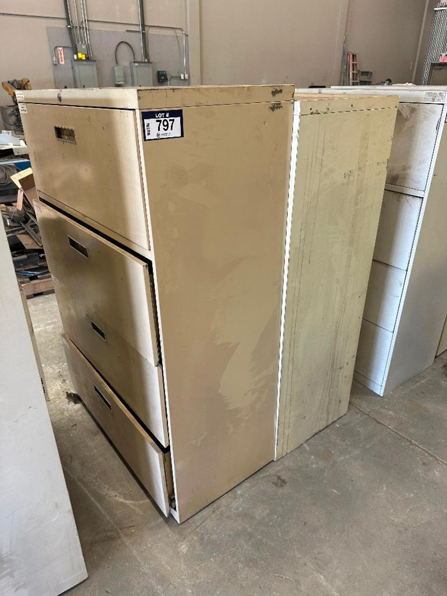 Lot of (2) 4-Drawer Lateral Filing Cabinets