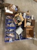 Pallet of Asst. Trailer Plugs, Glad Hands, Lights, Hose Clamps, etc.