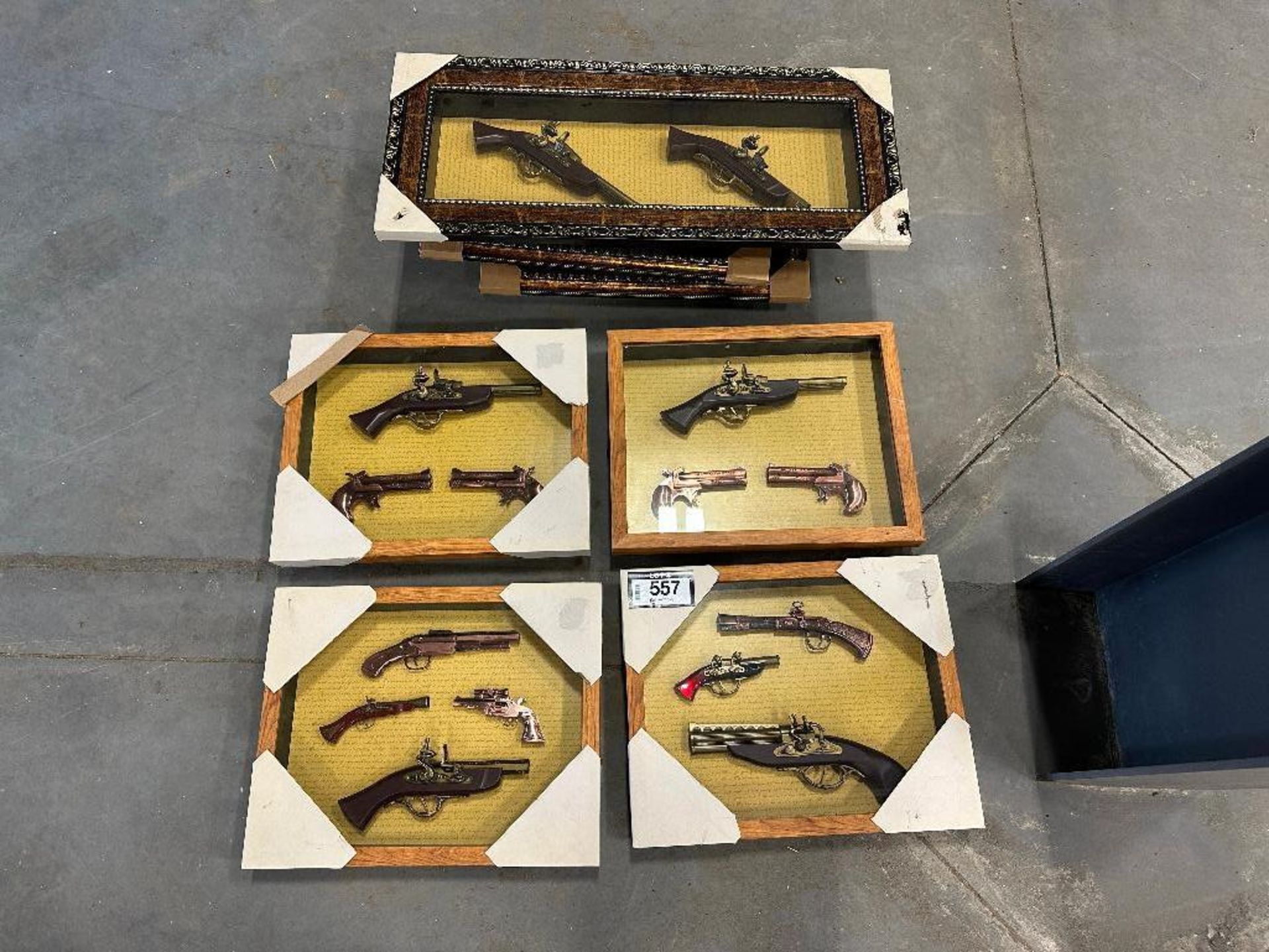 Lot of (7) Asst. Decorative Framed Pirate Guns - Image 2 of 4