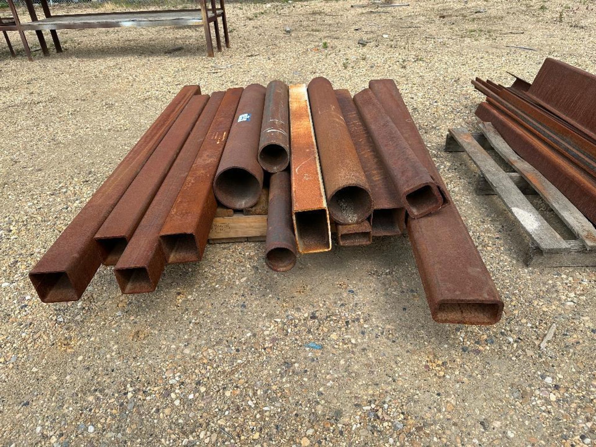 Pallet of Asst. Steel including Pipe, Square Tubing, etc.