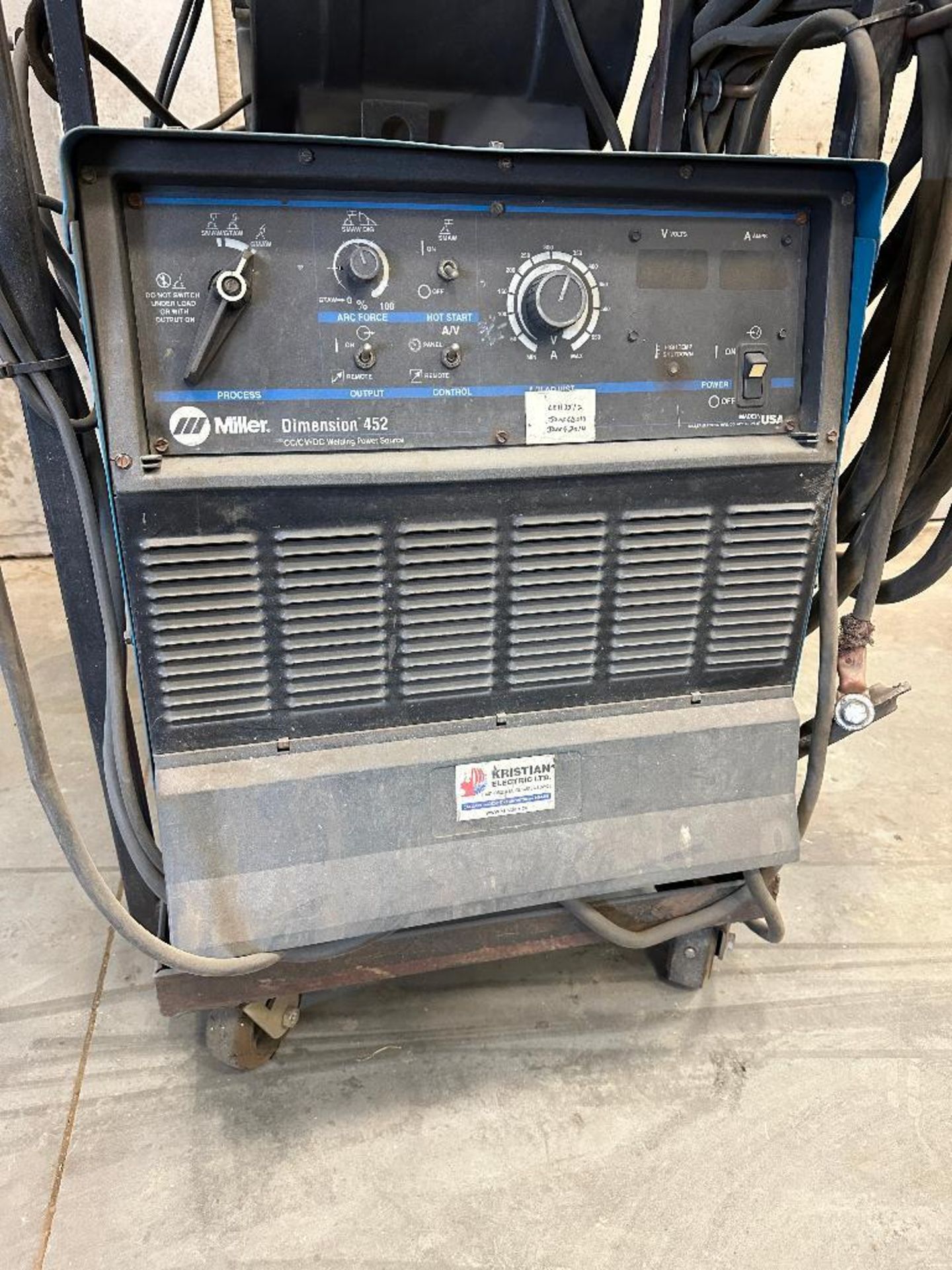 Lot of Miller Dimension 452 Welder, Miller XR Control Extended Reach Wire Feeder, (2) Miller Coolmat - Image 6 of 10