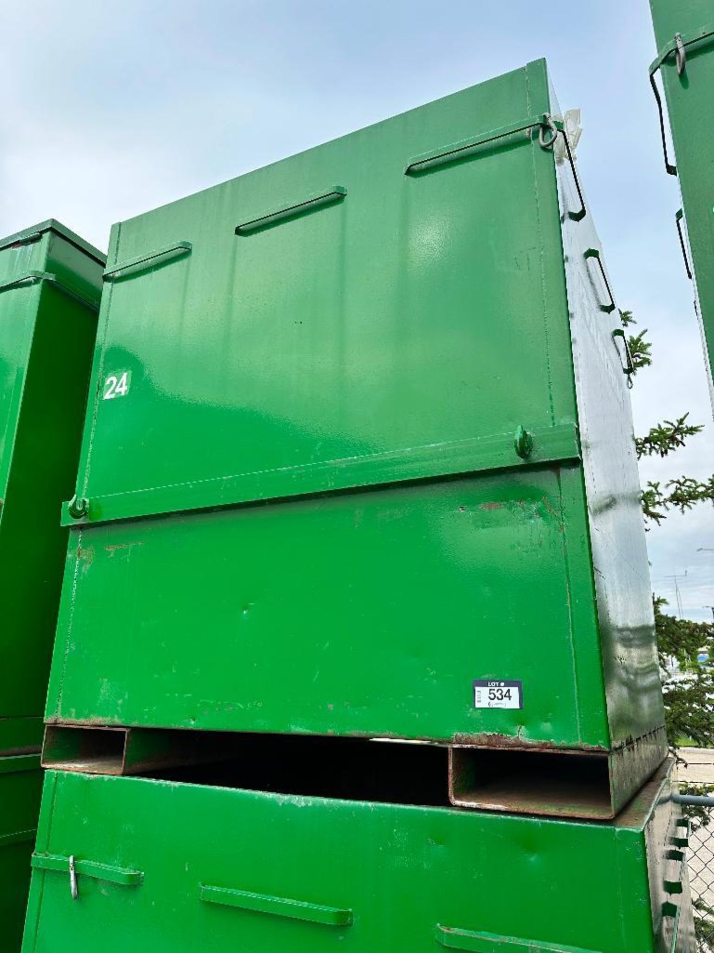 5' x 5' x 70" Flip-up Front Load Waste Bin - Image 2 of 2