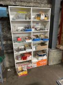 Shelving Unit W/ Asst. Fasteners Including Screws, Nails, Anchors, etc.