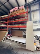 Contents of Pallet Racking Including: Drywall, Plywood, Insulation, Ceiling Tiles, etc.