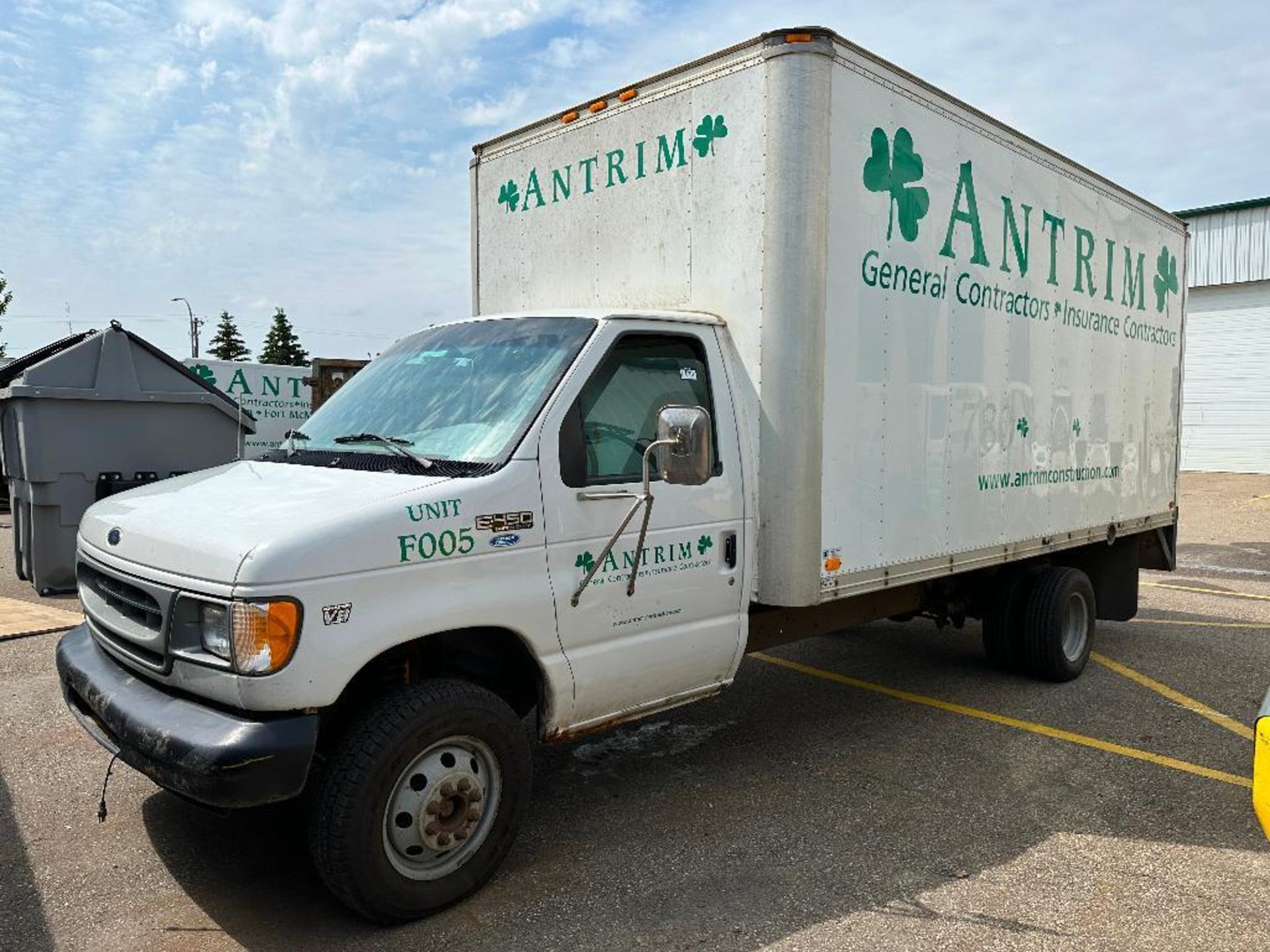 2001 Ford E-450 Super Duty Cube Van, Diesel, 15' Box, 181,677 kms, VIN: 1FDXE45F81HA78514