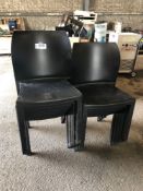 Lot of (12) Black Stacking Chairs