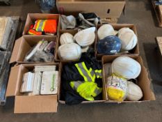Lot of Asst. Hard Hats, Safety Vests, First Aid Kits, etc.