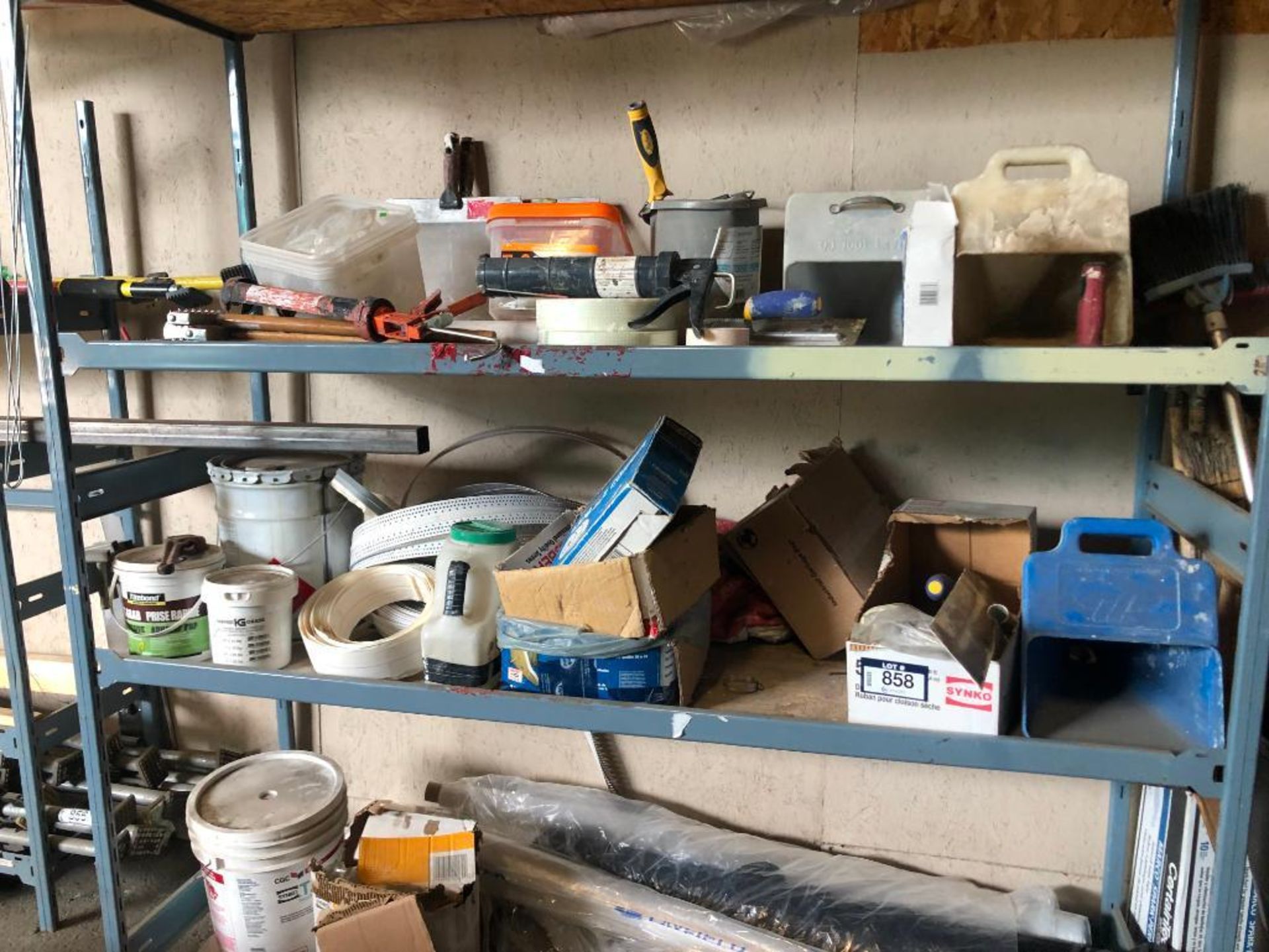 Contents of Shelf Including Asst. Drywall Tools, Drywall Tape & Drywall Mud - Image 3 of 4