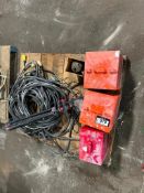 Lot of (3) Space Heaters and Electrical Cable