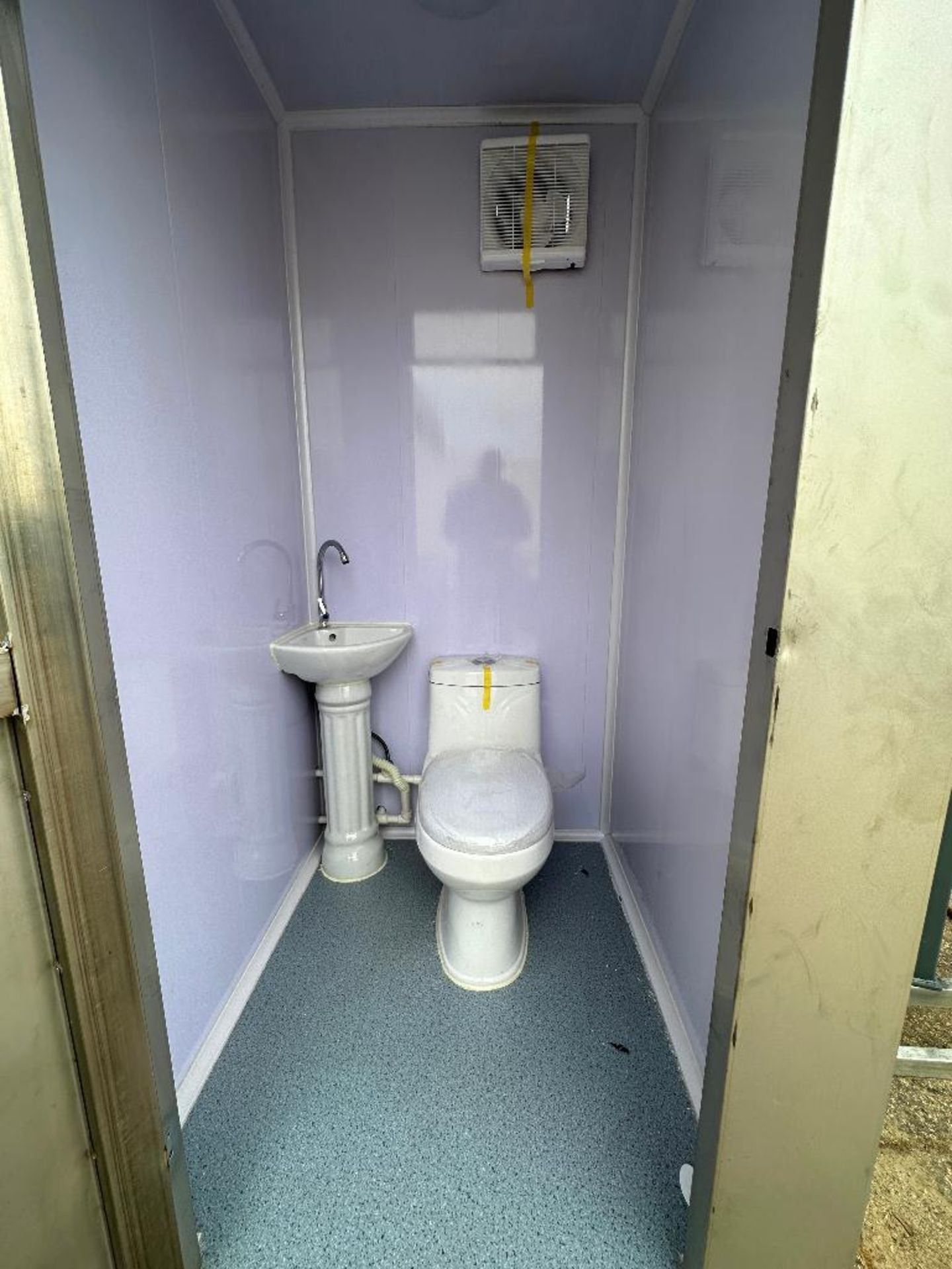 87" X 48" x 93" Double Sided Toilet w/ Fork Pockets, Sinks, Toilets, etc. - Image 6 of 9