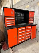 77" X 24" X 67" Tool Workbench w/ Cabinets and Drawers (Damaged Door)