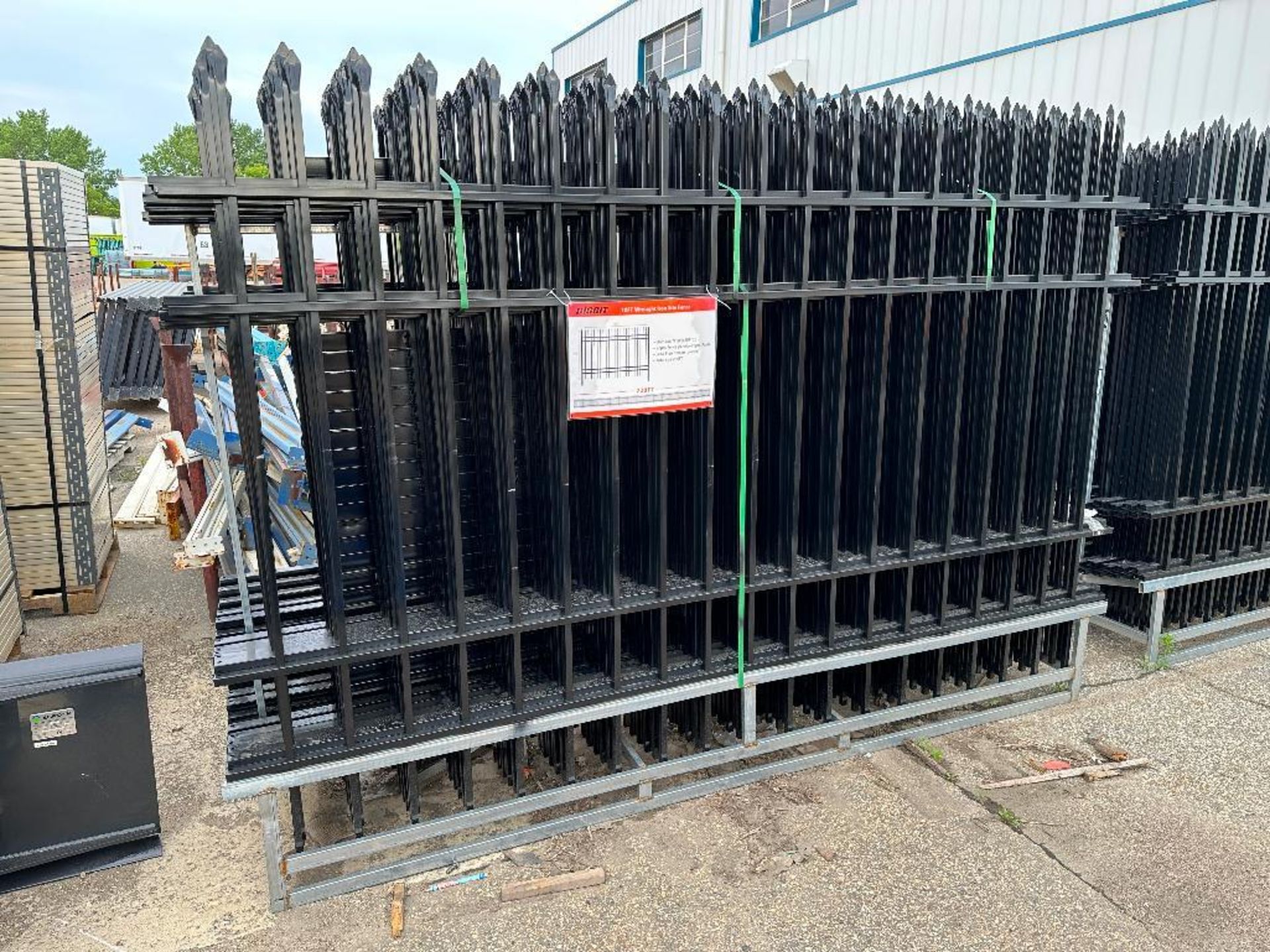 Lot of (22) 10' X 7' Wrought Iron Fence Panels - Image 2 of 6