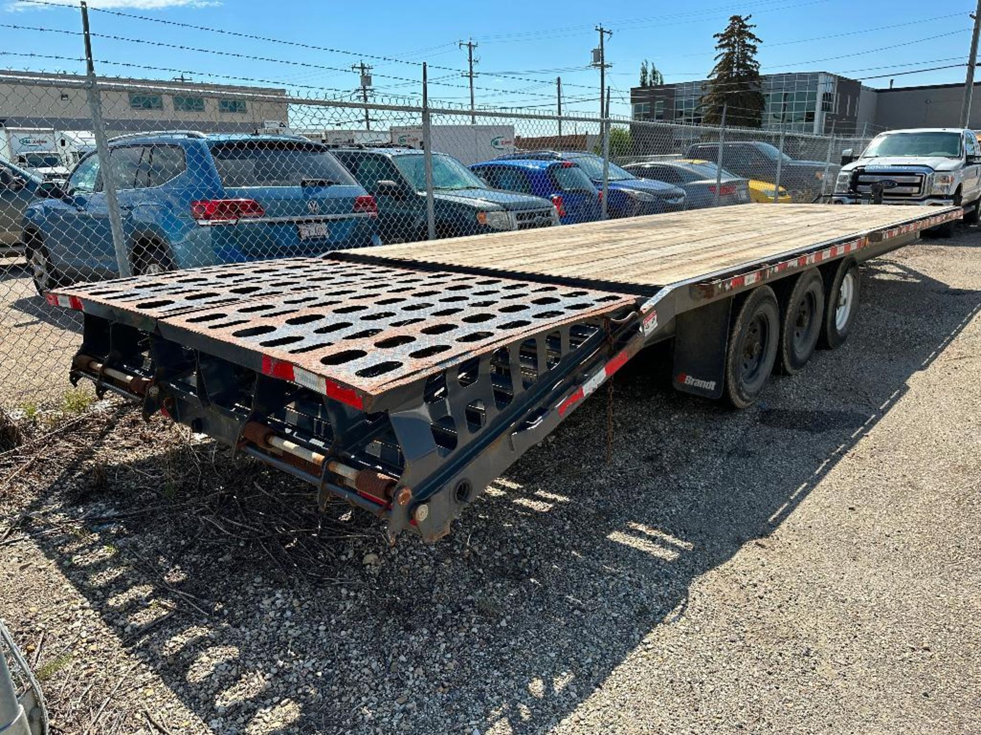 2017 Brandt UPR1124 Tri/A Equipment Trailer VIN: 2BYUP3GB8HR000220 c/w Beavertails and Ramps - Image 2 of 12