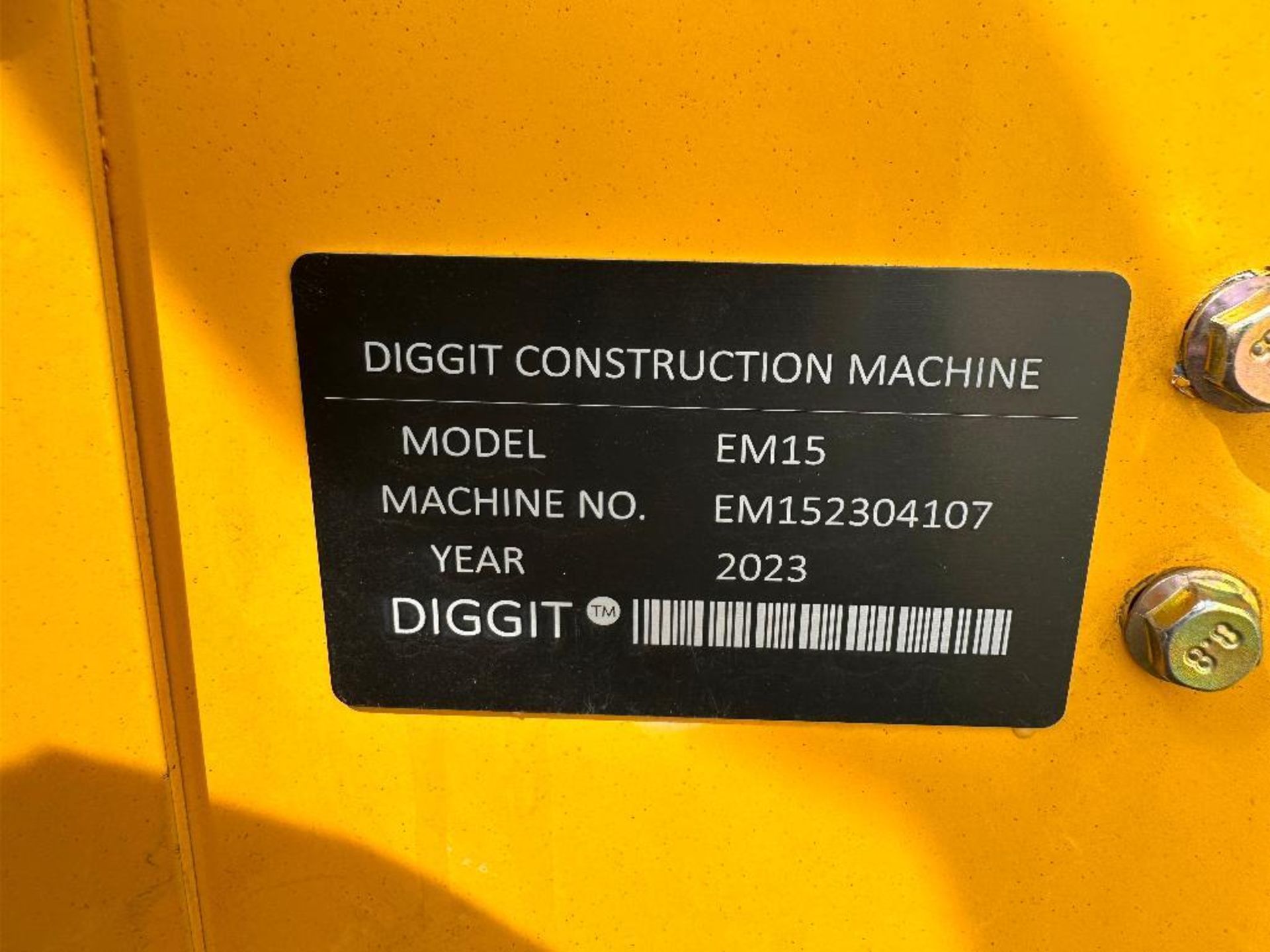 2023 DIGGIT EM15 13.5 HP Mini Excavator SN: EM152304107 - Image 10 of 10