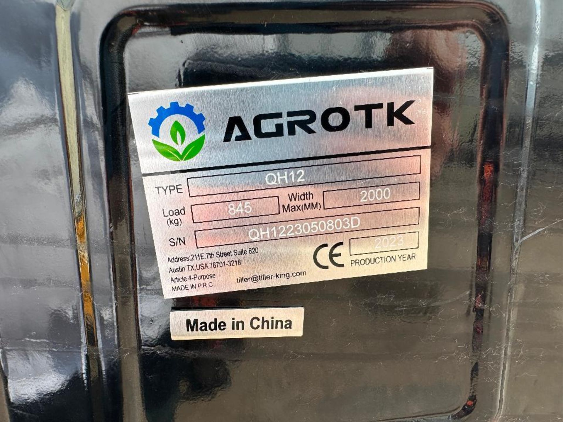 2023 AGROTK AGT Industrial QH12 13.5 HP Mini Excavator SN: QH1223050803D - Image 5 of 11