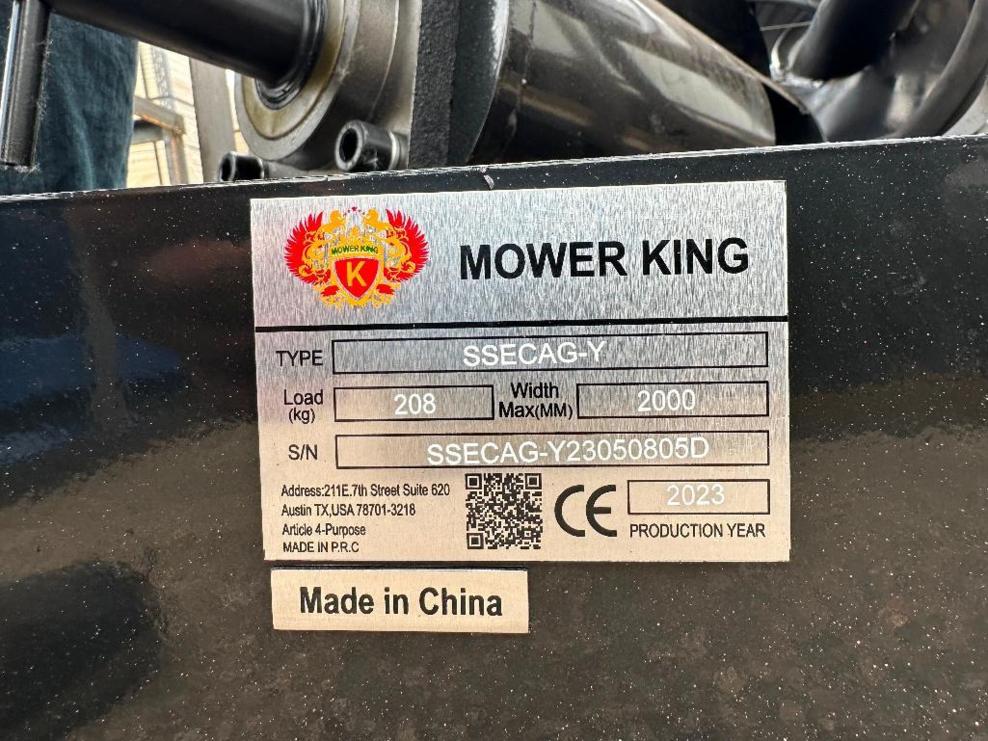2023 Mower King SSECAG-Y Heavy Duty Hydraulic Skid Steer Auger Attachment w/ (1) 14" Bit, (1) 12"Bit - Image 8 of 8