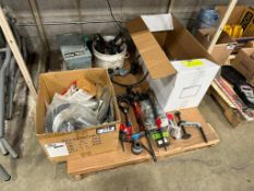 Pallet of Asst. Breaker Boxes, Handles, C-Clamps, Spud Wrenches, Follower Plates, etc.
