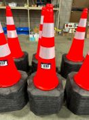 Lot of (10) 30" Reflective Traffic Cones
