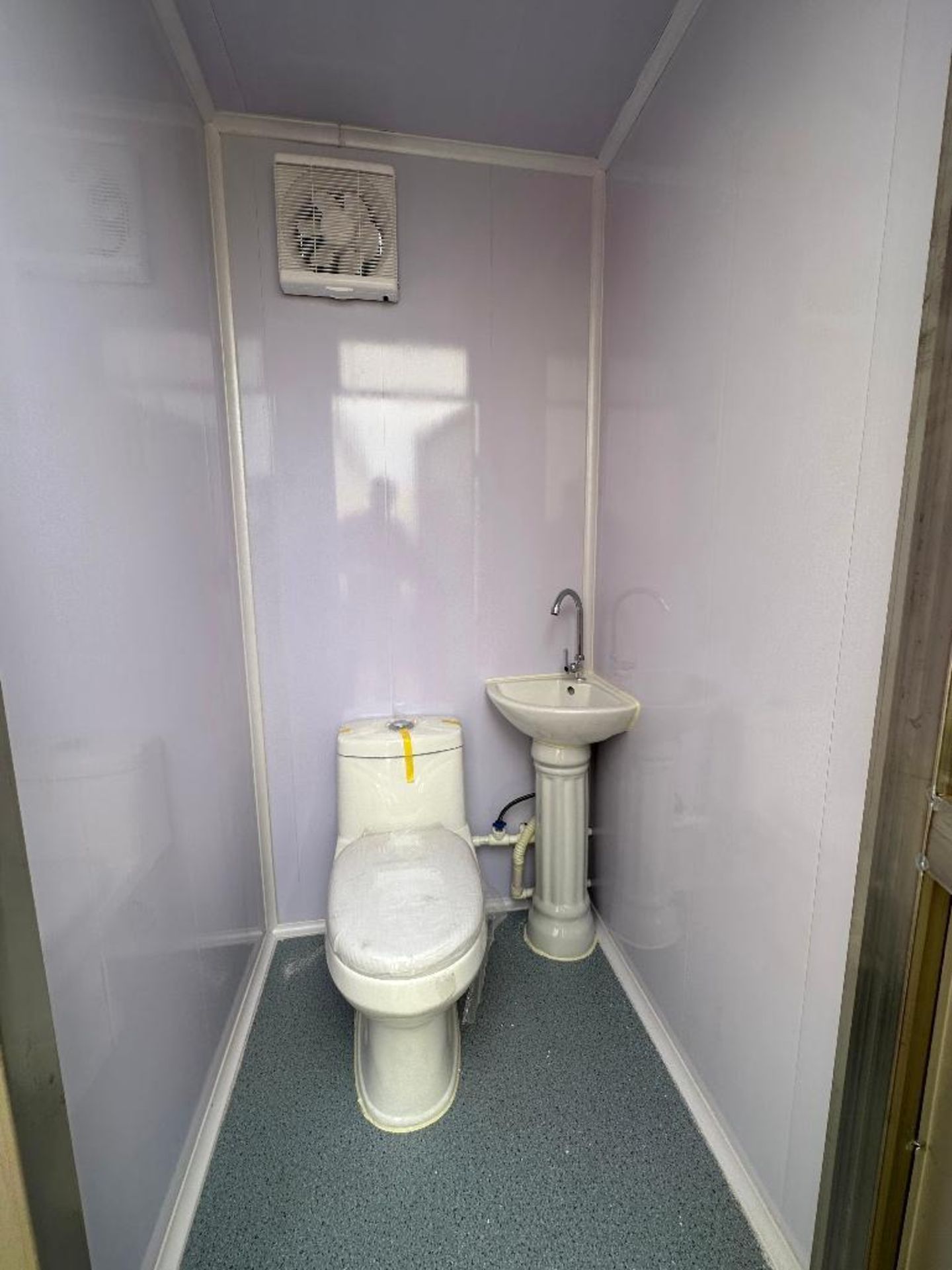 87" X 48" x 93" Double Sided Toilet w/ Fork Pockets, Sinks, Toilets, etc. - Image 9 of 9