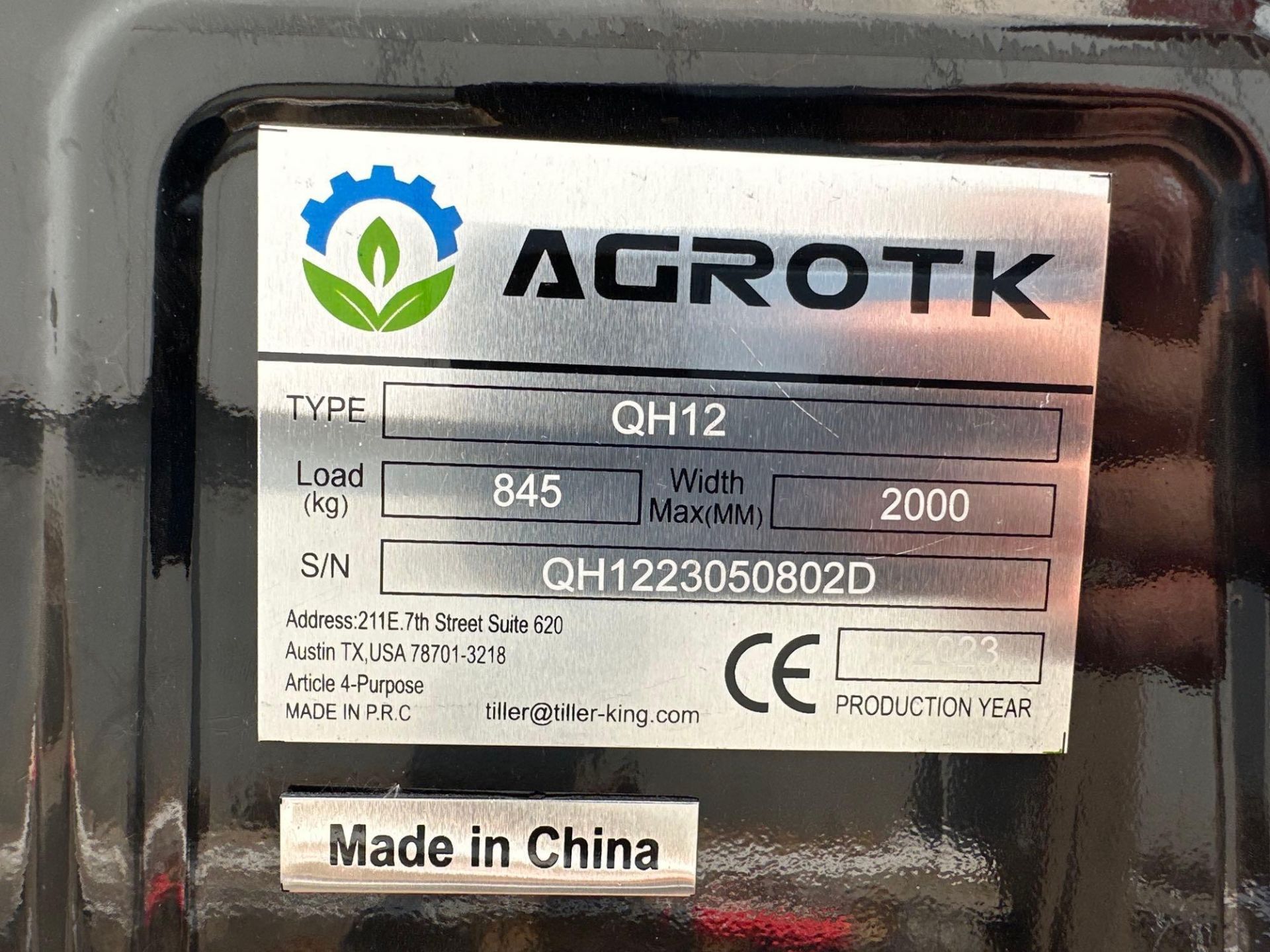 2023 AGROTK AGT Industrial QH12 13.5 HP Mini Excavator SN: QH1223050802D - Image 10 of 10