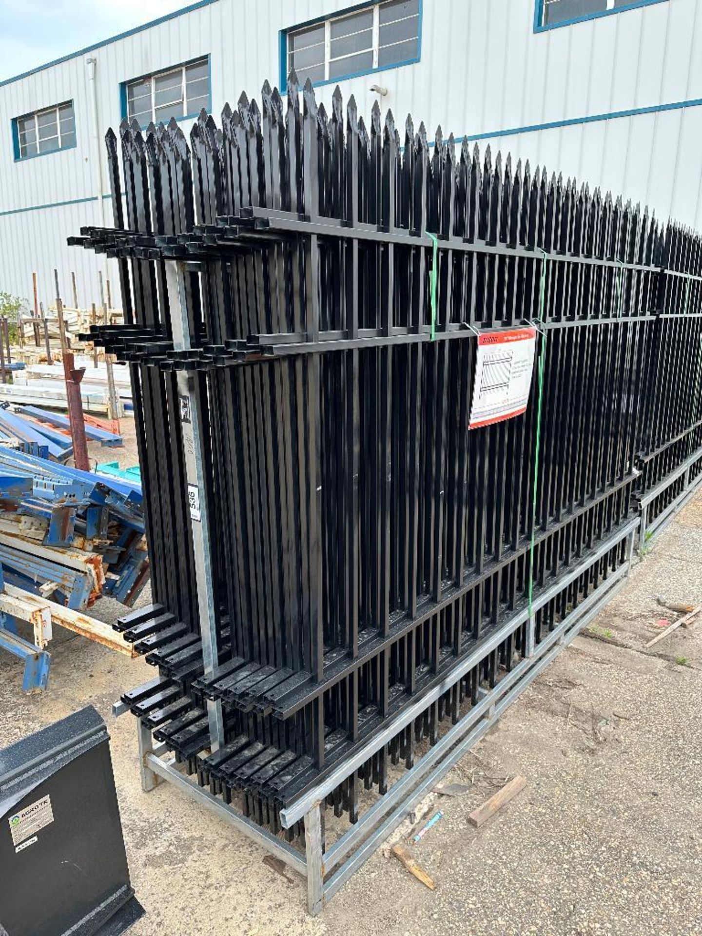 Lot of (22) 10' X 7' Wrought Iron Fence Panels