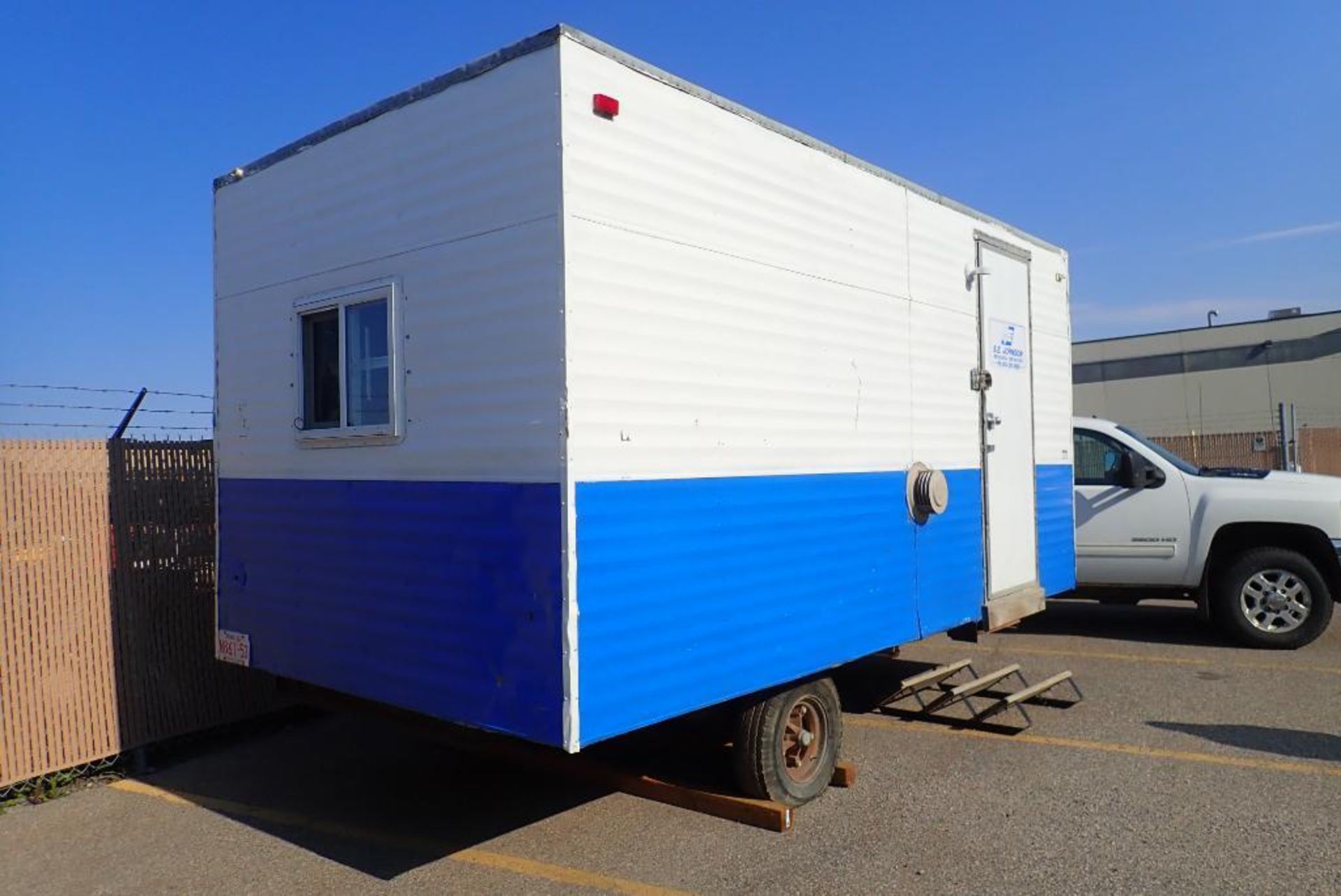 Single Axle 16'x8' Office Trailer w/Furnace and Contents, VIN- NVSN. - Image 2 of 3