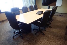 12'x54" Boardroom Table w/(9) Task Chairs.