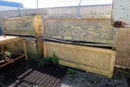 Lot of (4) Wooden 24"x80"x30" Crates and Contents.