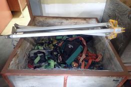 Lot of SALA Confined Entry Tri-pod, Asst. Safety Harnesses, Lanyards, etc.