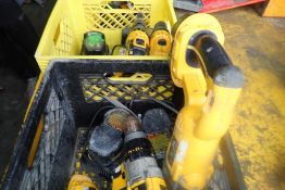 Lot of DeWalt Cordless Reciprocating Saw, Drill, (4) Batteries and (2) Chargers.