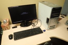 Lot of Dell Dimension 5150 Desktop Computer, Monitor, Keyboard and Mouse-NO POWERCORD.