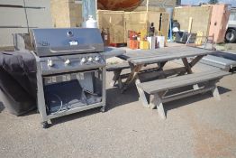 Lot of Grill Chef LPG BBQ and Picnic Table.