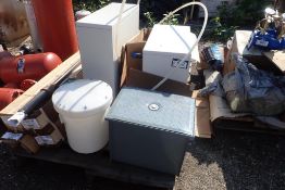 Lot of Eng A Overhead Water/Glycol Shop Heater, Grease Trap, Shop Heater, Reverse Osmosis Unit, etc.