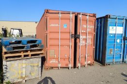 40' Sea Container w/Contents incl. Asst. Office Furniture and Work Bench.