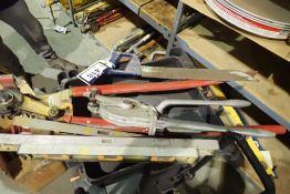 Lot of (3) Levels, Mitre Saw and (2) Tubing Benders.