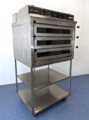 DOYON PIZ3 ELECTRIC THREE DECK CONVECTION PIZZA OVEN WITH STAND