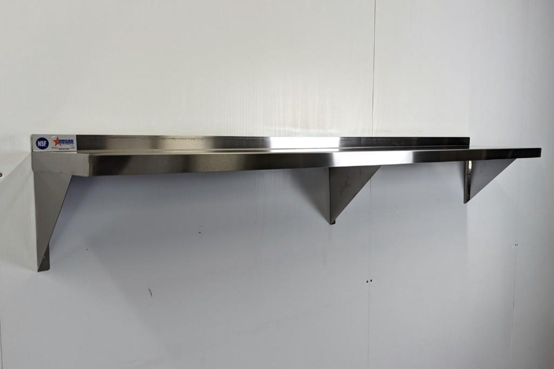 72" X 12" STAINLESS STEEL WALL SHELF - OMCAN 30455 - NEW