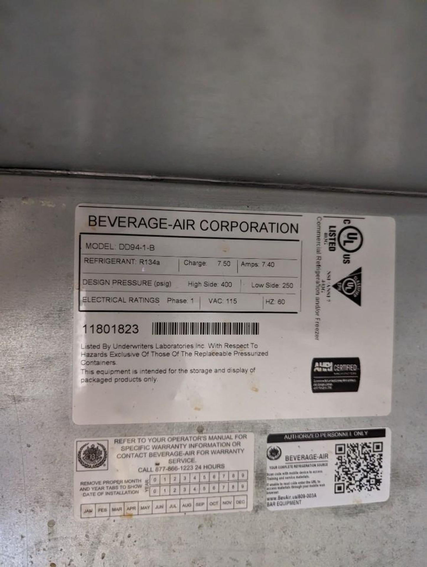 BEVERAGE AIR DD94-1-B 95" (2) DOUBLE TAP KEGERATOR BEER DISPENSER, 5 KEG CAPACITY - Image 10 of 12