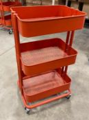 3-TIER METAL ROLLING UTILITY CART